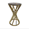 Glass top side table gold (Small)