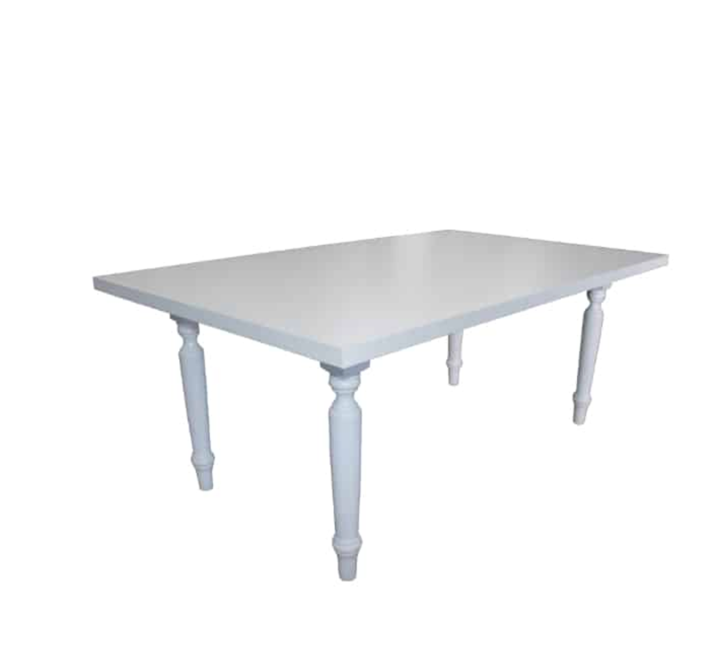 White Rectangular Wooden Table – 1.5m