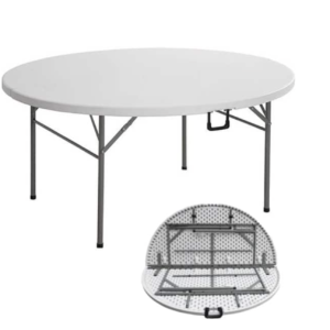 Round Folding Table 160cm (8–10 Seater)
